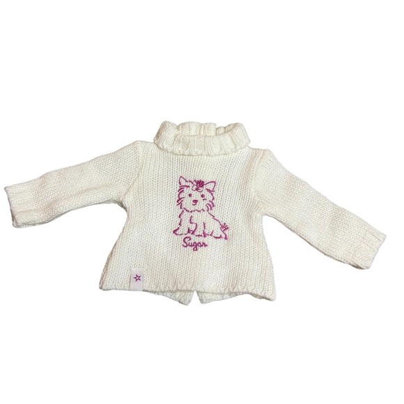 American Girl Other - American Girl Doll‎ Sugar Outfit Sweater Top White Pink Dog Knit
